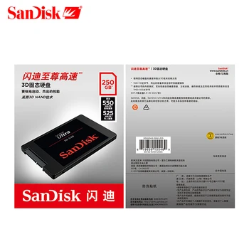 Sandisk Ultra 3D SSD 250GB 5000GB 1 TB 2TB Vidinio Kietojo Disko 560MB/s 2.5 colių SATA III HDD Kietasis Diskas Laptop