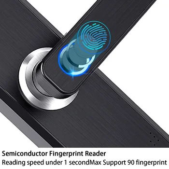 Saugumo Elektroninės Durų Užraktas Biometrinių Pirštų Atspaudų / Skaitmeninis Kodas / Smart Card / Klavišą Liečiamų Ekranas, Smart Lock 