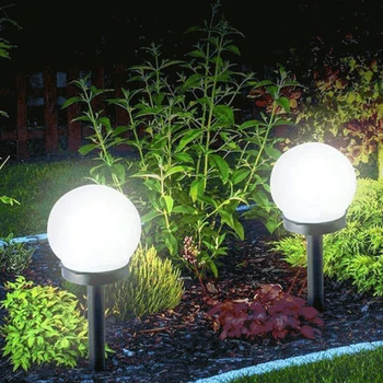Saulės Sodas Lempa LED Vejos Šviesos Kamuolys Apvalus Vandeniui IP65 Ornamentu Parko Gyvenamųjų Takas, Vila Kiemo Apšvietimas Skatinimo