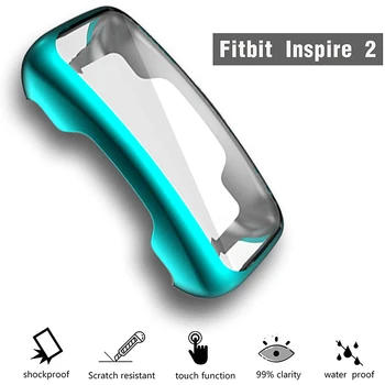Screen Protector Atveju, Fitbit Įkvėpti HR / Inspire / Inspire 2 Padengti Minkštos TPU, Padengtą Smart Žiūrėti Apsauginis Rėmelis Bamperio