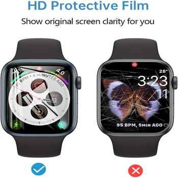 Screen Protector For apple Žiūrėti 44mm 40mm 38mm 42mm iwatch serijos 6 SE 5 4 3 Išvalyti Visą Apsauginę Plėvelę Apple laikrodžių Priedai