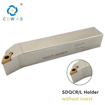 SDQCR SDQCL Tekinimo Įrankio Laikiklis SDQCR1010H07 SDQCR1212H07 SDQCR1616H11 CNC Tekinimo staklių Pjovimo, Tekinimo Įrankis DCMT Caibide Įterpti