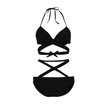 Seksualus maudymosi Kostiumėliai Moterims Bikini 2021 Vienas Gabalas vientisos Spalvos maudymosi kostiumėlį, Push Up Tuščiaviduriai Iš Apynasrio Maudymosi Kostiumas Moterims Bikini Monokini #ZQ