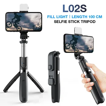 Selfie Stick Trikojo Nešiojamų Kameros Laikiklis Su Užpildykite Šviesa Belaidžio Gyventi Transliavimo Paramos Trikojo Mobiliųjų Telefonų Priedai