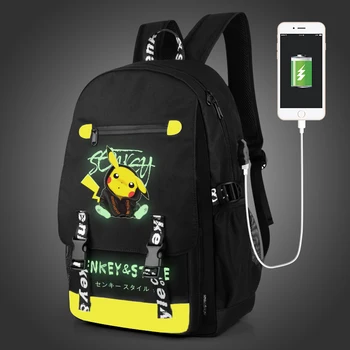 SenkeyStyle Pikachu Kuprinės Vyrams, Paaugliams, Studentas Mokyklos Turistinius Didelės Talpos Vandeniui 2021 Fahsion Kelionės Krepšys