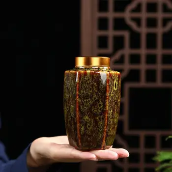 Senovinių Kinų Arbatos Dežutės Handprinted Žalia Juodosios Arbatos Dėžutė Dežutės Keramikos Arbatos Laikymo Canday Kavos Milteliai, Arbata Bakas