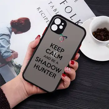 Shadowhunters Amerikos Teleplay black Telefoną Atvejais, Matinis Skaidrus iPhone 7 8 11 12-os mini pro X XS XR MAX Plius padengti funda