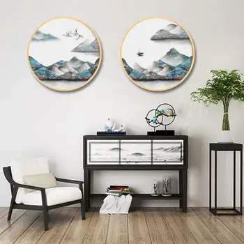 Sienos Menas Šiaurės Stiliaus HD Spaudinių Kinų Stiliaus Drobės Kalnų Turo Plakato Namų Puošybai Tapybos Modulinės Nuotraukas, Miegamojo