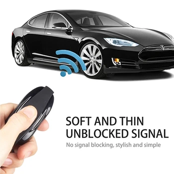 Silikoninė Guma Automobilio Raktas Atveju Žiedas Tesla Model 3 S X Y Remote Keyless Fob Shell Padengti Automobilio Raktas Raštas Auto Priedai