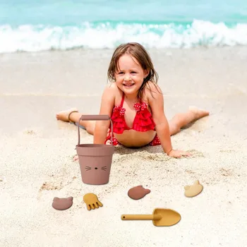 Silikono Paplūdimio Žaislai Vaikams Kasti Smėlio Vasarą Žaisti Žaidimus Su Kibiras Vandens, Smėlio Rinkinys Rinkinys Paplūdimio Žaislų Juguetes Playa W*