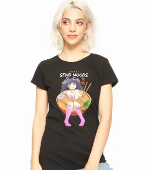 Siųsti Noods Marškinėlius Ramen Makaronų Dubenį Shabu Shabu Anime Hentai T-Shirt Otaku Marškinėliai