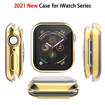Skaidrus, Apple Watch Serijos 3 2 1 38MM 42MM 360 Visas Minkštas Aišku, TPU Screen Protector Atveju IWatch 1/2/3 44MM 40M