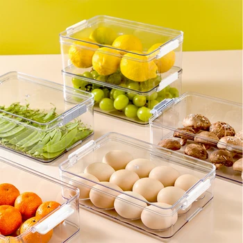 Skaidrus Talpinimo Virtuvės Buitinė Kiaušinių, Vaisių Ir Daržovių, Daržovių Ir Gali Būti Superposition Maisto Produktų Laikymo Dėžutė