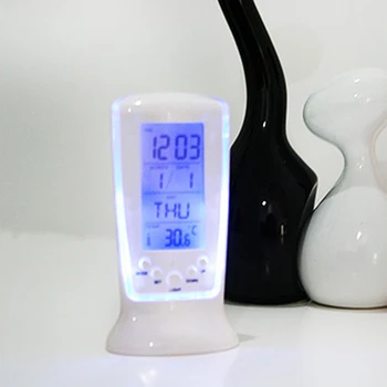Skaitmeninis Kalendorius Temperatūros LED Skaitmeninis Laikrodis-Žadintuvas su Mėlyna Atgal Šviesos Elektroninių LED Nakties Šviesos Stalo Laikrodis Atidėti Signalą