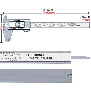 Skaitmeninis Suportas Nerūdijančio Plieno, Elektroninis Skaitmeninis Vernier Slankmatis 0-150mm Tikslumo Mikrometro Matavimo Suportas Gabaritai