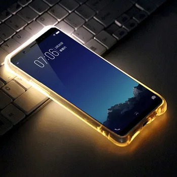 Skambutį Lum Selfie Šviesos Skaidrus LED Blykste Silikono Telefono Dėklai Huawei Honor 10 10i 30 Lite Nova 3 4 4E Mate20Pro