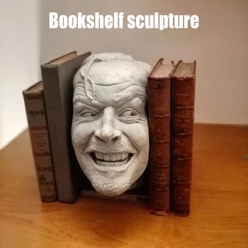 Skulptūra Šviečia stovas knygoms Biblioteka Štai Johnny Skulptūra Dervos Darbalaukio Ornamentu Knyga Lentynoje, Apdailos Reikmenys