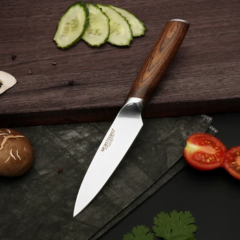 Skutimo peilis 3.5 colių Japonijos Vaisių Virtuvės Peiliai vokietijos 1.4116 Nerūdijančio Plieno Profesionalus Virėjas Mėsos, Daržovių Peilis