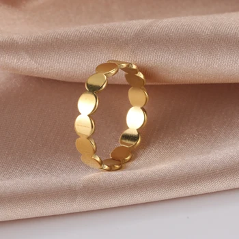 Skyrim Mados Geometrinis Turas Minimalistinio Žiedai Moterims, Merginoms Aukso Spalvos Nerūdijančio Plieno Žiedas Vestuves Juvelyriniai dirbiniai Didmeninė
