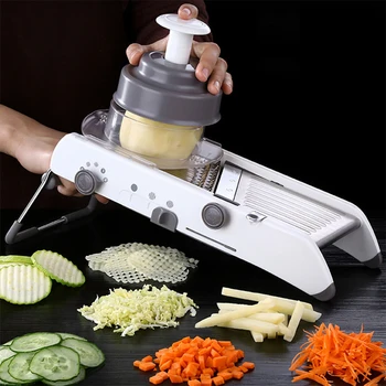 Slicer Vadovas Daržovių Cutter Daržovių Virtuvės Įrankis Slicer Vadovas Daržovių Cutter Tarka Reguliuojami, Nerūdijančio Plieno Peiliukai