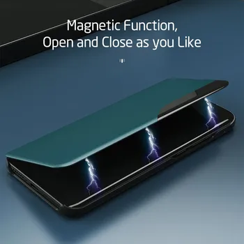 Smart Apversti Odos Magnetinio Peržiūrėti Langų Stovėti Telefono dėklas, skirtas Samsung 