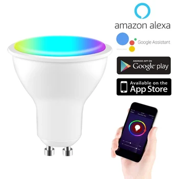 Smart GU10 Dėmesio WiFi Smart Lemputės Darbo Su Alexa/ 