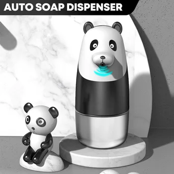 Smart Rankų Plovimo Įranga Panda Modelio Putų Muilo Dozatorius Infraraudonųjų spindulių Jutikliai, USB Įkrauti Švelnus Putų Virtuvės Naudoti
