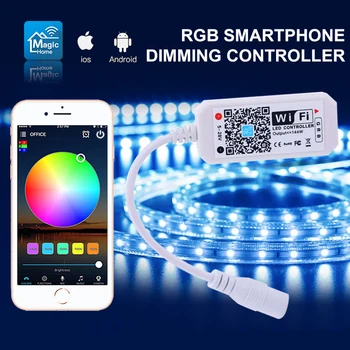 Smart WiFi Valdytojas LED Juosta RGB Spalvų Muzikos Keičiasi App Belaidžio Tamsos Kontrolė Balso Kontrolė Veikia Su Alexa 