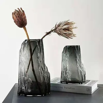 Sode Šiaurės Ins Šviesos Prabanga Paprasta Kūrybos Stiklo Vaza Vandens Šviežių Gėlių, Džiovintų Gėlių Darbastalio Papuošalai Artware
