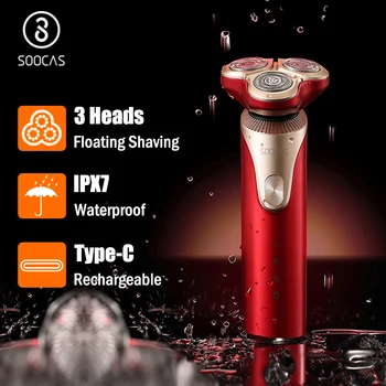 Soocas S3 Vyrų Elektrinį skustuvą, Tipas-C Įkraunamą Skustuvą 3D Barzda Žoliapjovės Skutimosi Mašinos