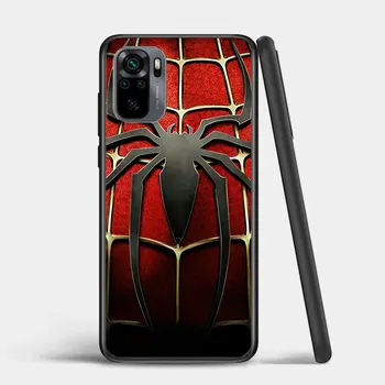 Spiderman už Xiaomi Redmi 10 Pastaba 10S 9 9T 9S 9Pro 8T Max 8Pro 8 7 6 5 Pro 5A 4X 4 Soft Black Telefono dėklas