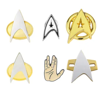 Star Cosplay Žygį Ženklelis TNG Voyager Cosplay Starfleet Sagė Ženklelis Communicator Pin Lauke Halloween Carnival Priedai