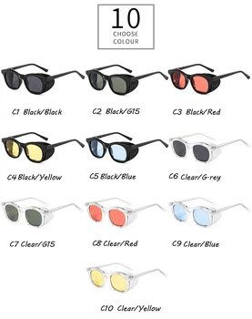 Steampunk Plastiko Vyrams UV400 akiniai nuo saulės, Saulės akiniai 2020 Punk, italija dizainas ce Lentes de sol mujer 2019 Oculos de sol