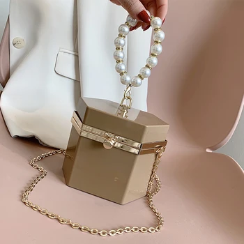 Sunku Langelį Crossbody maišelį Pearl Tote maišą, 2021 m. Vasarą Naujos Kokybės PVC Moterų Dizaineris Rankinės Prabangos prekės Petį Krepšys