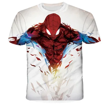 Super Spiderman Marškinėliai Vaikų Berniukų Drabužius Vasarą Trumpomis Rankovėmis Mergaitėms Viršūnes Tees Vaikų Drabužiai Vaikas Mergina Tshirts 4 Iki 14 Metų