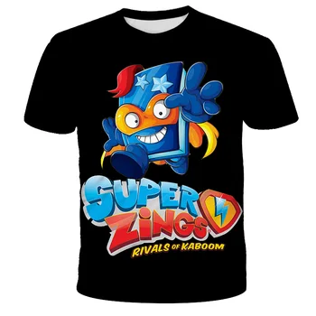 Superzings Marškinėliai Vasaros Trumpas Rankovės O-kaklo Marškinėlius Super Zings Drabužius, Kūdikių Berniukų, Vaikams, Drabužiai Animacinių filmų Topai Paauglių Mergaičių, T-shirt