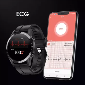 T03 Smart Watch Vyrams 24 Valandų nepertraukiamas Temperatūros Stebėti IP68 EKG PPG BP Širdies ritmo Fitness Tracker Sporto Smartwatch