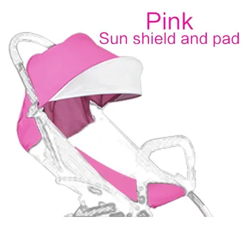 Tekstilės skėtį nuo saulės+sėdynės pagalvėlės Kūdikio Vežimėlis accessoire tinka yoya vežimėliais kilimėlis stogelis skydas poussette bloknotas oxford