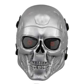 Terminatorius T800 Kaukolė Visą Veidą Taktinis Kaukė Airsoft CS Wargame Medžioklės Reikmenys Cosplay Karinės Apsaugos Dažasvydis Kaukes
