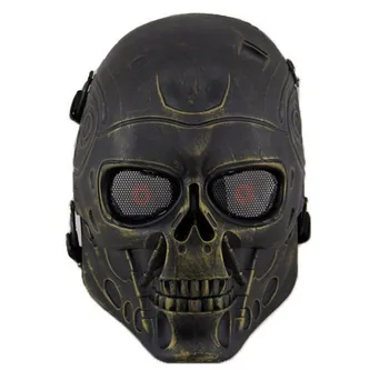 Terminatorius T800 Kaukolė Visą Veidą Taktinis Kaukė Airsoft CS Wargame Medžioklės Reikmenys Cosplay Karinės Apsaugos Dažasvydis Kaukes