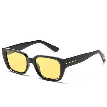 Tf logotipą, stačiakampio poliarizuota sunglassess moterys vyrai 2021 aukštos kokybės prekės dizaineris arbata geltona žalia juoda oculos de sol feminino