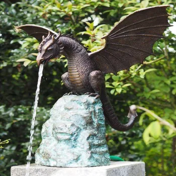 Tiksliojo Liejimo Gaisro kvėpavimo Drakonas Skulptūra Waterscape Dervos Fontanas Didinga Drakono Skulptūra Namų, Sodo Puošmena