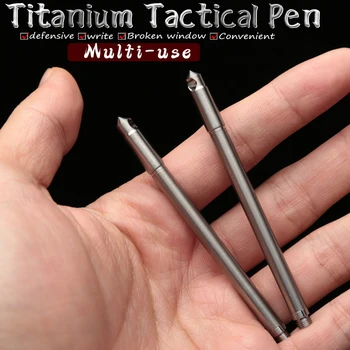 Titano lydinio taktinis rašiklis lauko savigynos pagalbos skaldytų lange EDC multi-funkcija pen tool