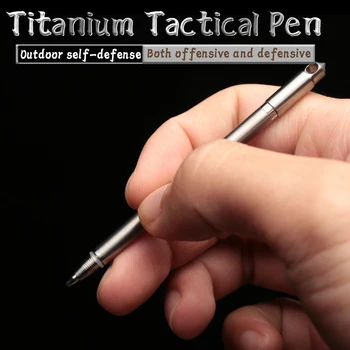 Titano lydinio taktinis rašiklis lauko savigynos pagalbos skaldytų lange EDC multi-funkcija pen tool
