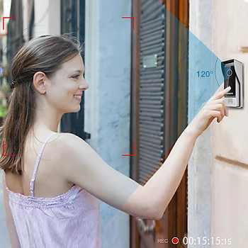 TMEZON 7 Colių 1080P TFT Laidinio Vaizdo Domofonas Sistema with1080p Vandeniui Duris Telefono Kamera,Paramos Įrašymo / Snapshot Doorbell