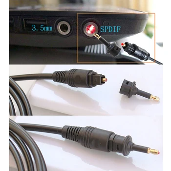 Toslink Adapterį lizdo 3.5 mm Mini Skaitmeninės į SPDIF Uosto Hi-Fi Garso Jungtis, skirta Macbook TV Box