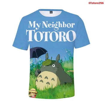 Totoro Spausdinti 3d Marškinėliai Vyrams, Moterims, Juokingas Anime Marškinėlius Palaidinės Vasaros T-shirt Mados Tee Viršūnes Unsiex Totoro Viršų