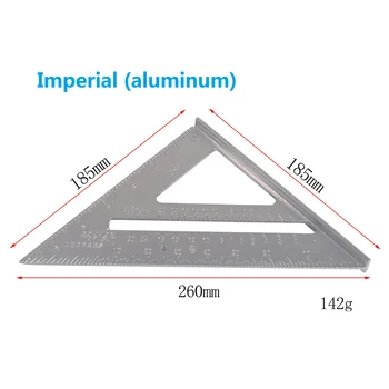 Trikampio Taisyklė 90 Laipsnių Sustorėjimas Kampas Taisyklė Aliuminio Lydinio Dailidė Matavimo Aikštėje Valdovas Išdėstymo Įrankis Matavimo Įrankis