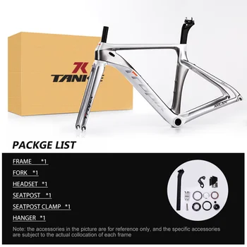 TROPIX kelių dviratis anglies pluošto rėmas 46cm tiesiai montuojamas c-stabdžių BB86 spaudos matinis/šviesus dviračio rėmo rinkinį 135mm greito atjungimo