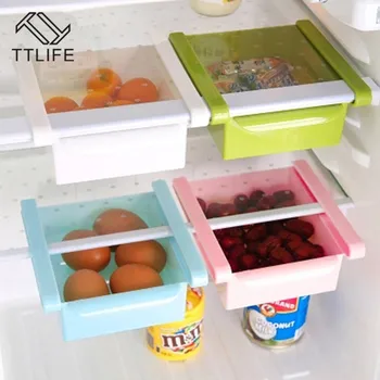 TTLIFE Reguliuojamas Tampus Šaldytuvas Organizatorius Stalčių Krepšelį Šaldytuvas Pull-out Stalčiai Šviežių Tarpiklis Sluoksnis stalčiuko